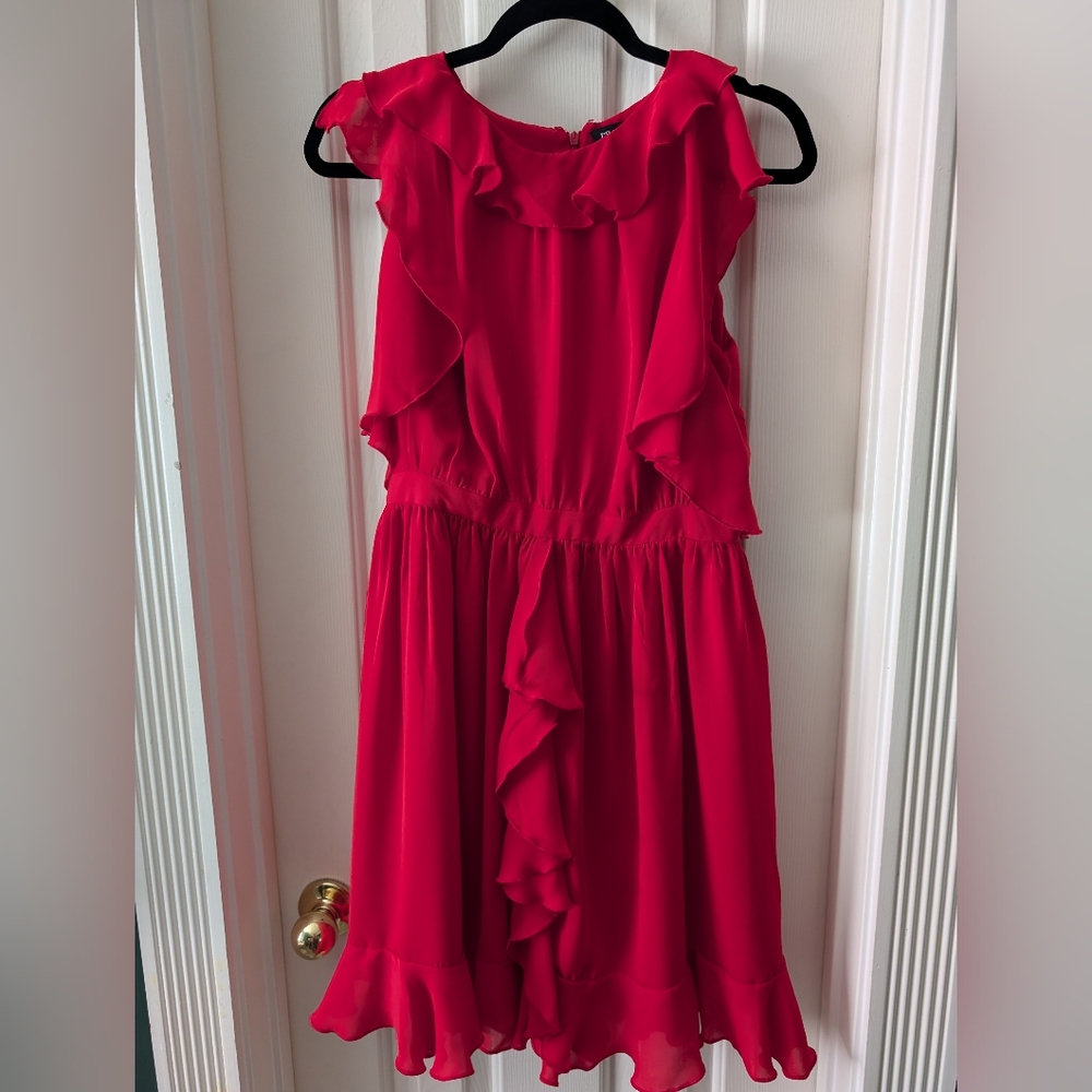 Prabal Gurung for Target Red Ruffle Midi Dress
